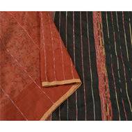 Sanskriti Vintage Orange Sarees Cotton Kalamkari Woven Premium Sari Fabric