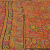 Sanskriti Vintage Indian Sarees 100% Pure Silk Hand Beaded Sari Craft Sustainable Fabric