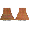 Sanskriti Vintage Indian Sarees 100% Pure Silk Hand Beaded Sari Craft Sustainable Fabric