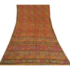 Sanskriti Vintage Indian Sarees 100% Pure Silk Hand Beaded Sari Craft Sustainable Fabric