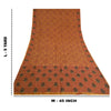 Sanskriti Vintage Saffron Sarees 100% Pure Silk Hand Beaded Kantha Sari Sustainable Fabric