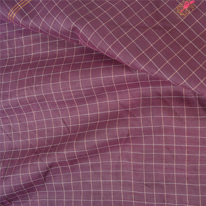 Санскритские винтажные фиолетовые сари из хлопка, ткань Zari Peacock Sari Craft Sustainable Fabric