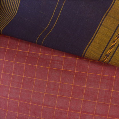 Sanskriti Vintage Lilla Sarier 100% Ren Bomuld Håndvævet Premium Sari Bæredygtigt Stoff