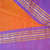 Sanskriti Vintage Orange Indian Sarees Art Silk Woven Premium Sari Craft Sustainable Fabric