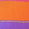 Sanskriti Vintage Orange Indian Sarees Art Silk Woven Premium Sari Craft Sustainable Fabric