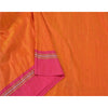 Sanskriti Vintage Orange Indian Sarees Art Silk Woven Premium Sari Craft Sustainable Fabric
