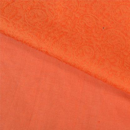 Sanskriti Vintage Orange Sarees Pure Silk Hand-Woven Premium Sari Craft Sustainable Fabric