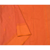 Sanskriti Vintage Orange Sarees Pure Silk Hand-Woven Premium Sari Craft Sustainable Fabric