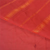 Sanskriti Vintage Sarees Indian Red Zari Woven Artificial Silk Sari Craft Sustainable Fabric