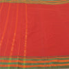 Sanskriti Vintage Sarees Indian Red Zari Woven Artificial Silk Sari Craft Sustainable Fabric