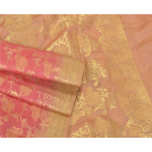 Load image into Gallery viewer, Sanskriti Vintage Sarees Indian Pink Hand Woven Pure Silk Sari 5yd Craft Fabric
