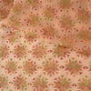 Sanskriti Vintage Peach Sarees Chiffon Embroidered Bagh Phulkari Sari Sustainable Fabric