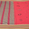 Санскритские винтажные розовые сари из смеси хлопка с ручной вышивкой из синдхи-сари, устойчивая ткань
