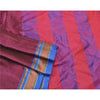 Sanskriti Vintage Blue Indian Sarees Art Silk Woven Premium Sari Craft Sustainable Fabric