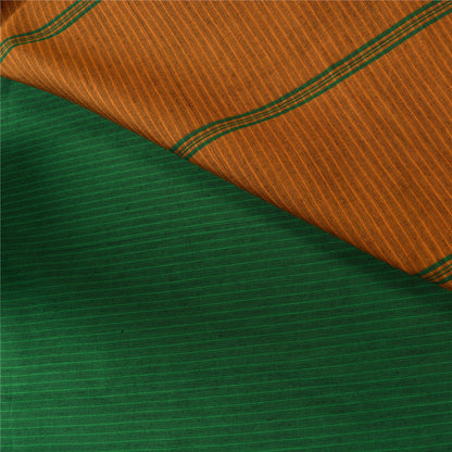 Sanskriti Vintage Saffron Sarees Cotton Silk Woven Ilkal Premium Sari Sustainable Fabric