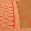 Sanskriti Vintage Green Sarees 100% Pure Silk Woven Printed Sari Craft Sustainable Fabric