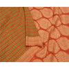 Sanskriti Vintage Green Sarees 100% Pure Silk Woven Printed Sari Craft Sustainable Fabric