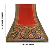 Sanskriti Vintage Dark Orange Sarees Pure Silk Printed Woven Sari Craft Sustainable Fabric