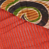 Sanskriti Vintage Dark Orange Sarees Pure Silk Printed Woven Sari Craft Sustainable Fabric