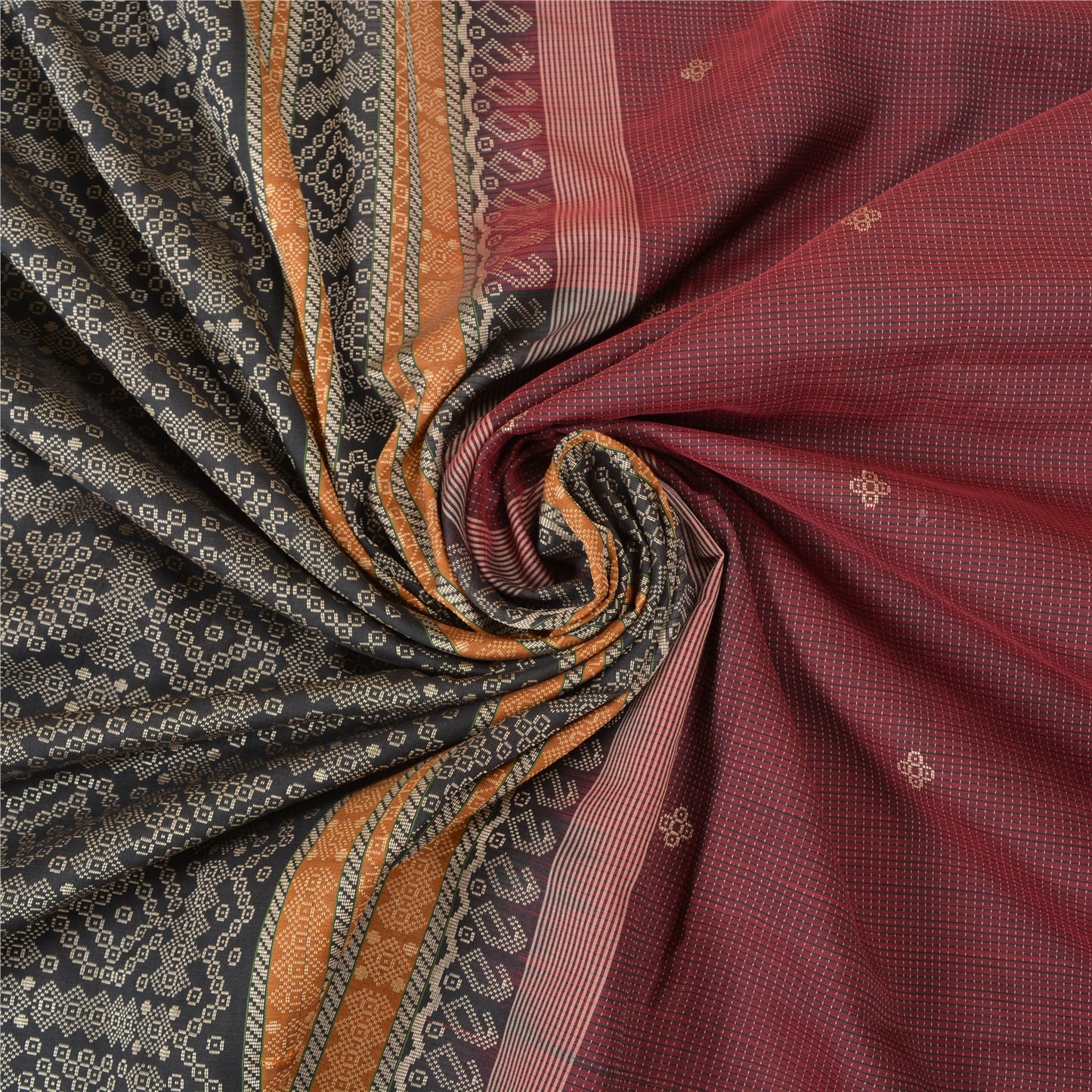 Sanskriti Vintage Brown Sarees Cotton Silk Woven Premium Sari Craft Sustainable Fabric