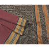 Sanskriti Vintage Brown Sarees Cotton Silk Woven Premium Sari Craft Sustainable Fabric