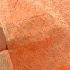 Sanskriti Vintage Orange Indian Sarees Art Silk Woven Premium Sari Craft Sustainable Fabric