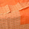 Sanskriti Vintage Orange Indian Sarees Art Silk Woven Premium Sari Craft Sustainable Fabric