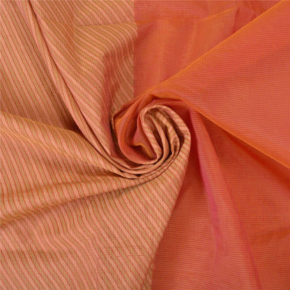 Sanskriti Vintage Pink Sarees Art Silk Woven Premium Sari Sustainable Fabric Stitched Blouse