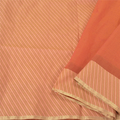 Sanskriti Vintage Pink Sarees Art Silk Woven Premium Sari Sustainable Fabric Stitched Blouse