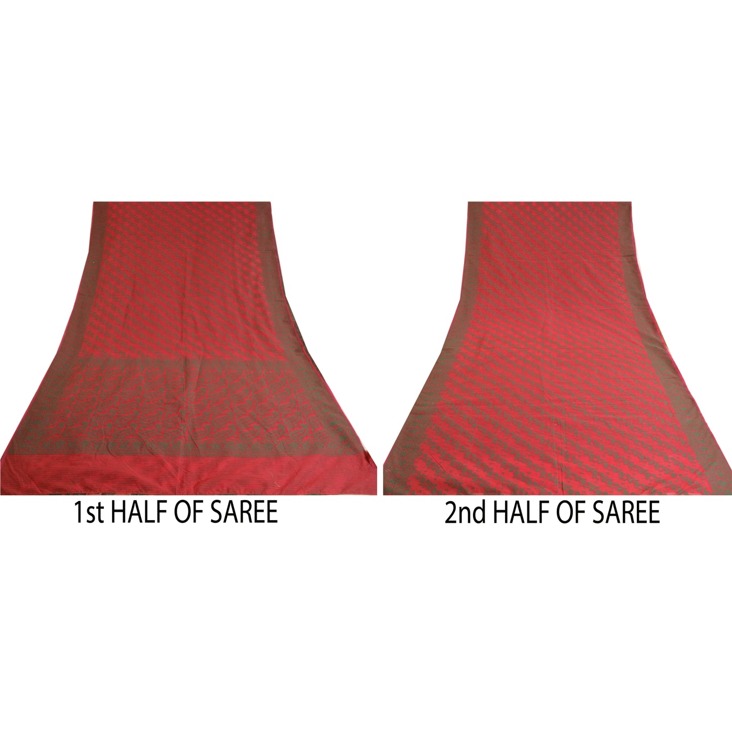 Sanskriti Vintage Pink Indian Sarees Cotton Hand-Woven Premium Sari Craft Sustainable Fabric