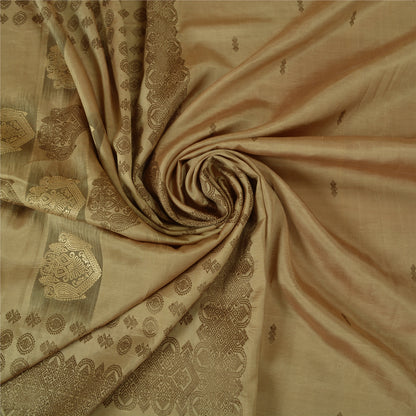 Sanskriti Vintage Olive Green Sarees Pure Silk Woven Premium Sari Craft Sustainable Fabric