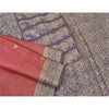 Sanskriti Vintage Purple Sarees Pure Silk Embroidered Woven Sari Craft Sustainable Fabric