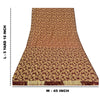 Sanskriti Vintage Dark Red Sarees Pure Organza Silk Handmade Woven Sari Sustainable Fabric
