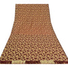 Sanskriti Vintage Dark Red Sarees Pure Organza Silk Handmade Woven Sari Sustainable Fabric