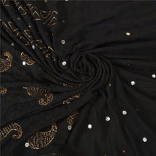 Load image into Gallery viewer, Sanskriti Vintage Sarees Pure Georgette Silk Hand Beaded Chikankari Sari Fabric
