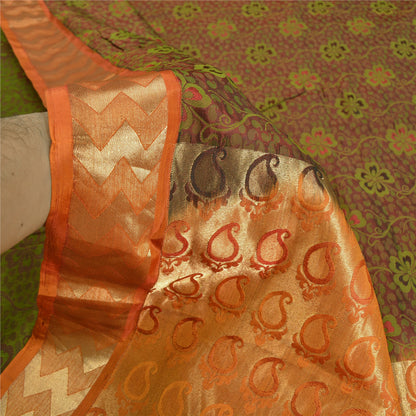 Sanskriti Vintage Dark Red Sarees 100% Pure Silk Woven Premium Sari Craft Sustainable Fabric