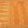 Sanskriti Vintage Saffron Indian Sarees 100% Pure Silk Woven Sari Craft Sustainable Fabric