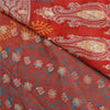 Sanskriti Vintage Red Bollywood Sarees Pure Georgette Silk Woven Sari Sustainable Fabric