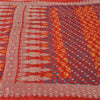 Sanskriti Vintage Red Bollywood Sarees Pure Georgette Silk Woven Sari Sustainable Fabric