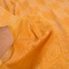 Sanskriti Vintage Yellow Sarees 100% Pure Silk Woven Premium Sari Craft Sustainable Fabric