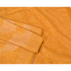 Sanskriti Vintage Yellow Sarees 100% Pure Silk Woven Premium Sari Craft Sustainable Fabric