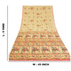 Sanskriti Vintage Ivory Sarees Cotton Hand Beaded Printed Sari Craft Sustainable Fabric