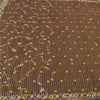 Sanskriti Vintage Brown Sarees Pure Silk Hand Beaded Woven Cultural Sari Sustainable Fabric