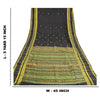 Sanskriti Vintage Black Sarees 100% Pure Cotton Woven Premium Sari Craft Sustainable Fabric