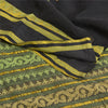 Sanskriti Vintage Black Sarees 100% Pure Cotton Woven Premium Sari Craft Sustainable Fabric
