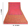 Sanskriti Vintage Pink Sarees Pure Silk Hand Beaded Premium Sari Craft Sustainable Fabric