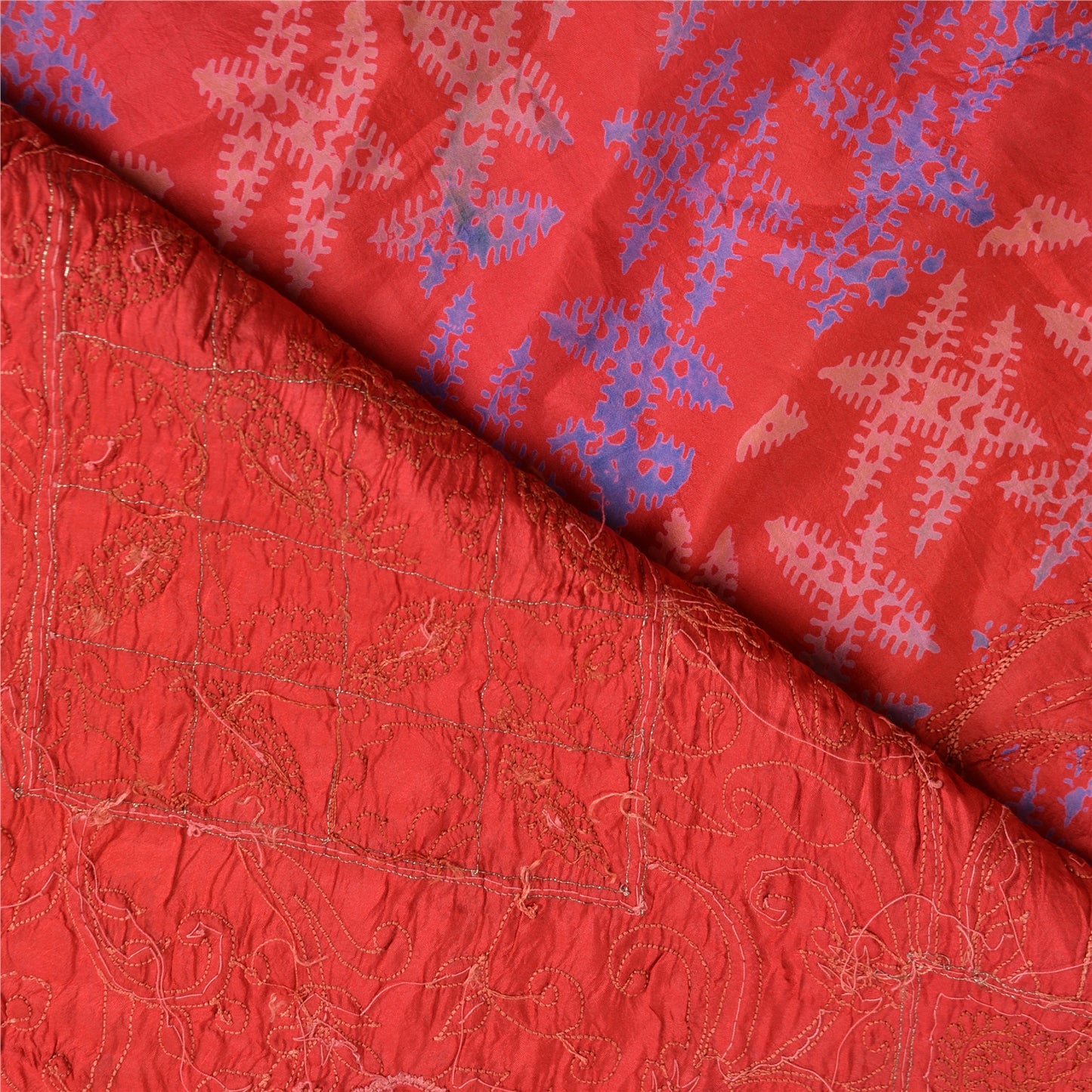 Sanskriti Vintage Pink Sarees Pure Silk Hand Beaded Premium Sari Craft Sustainable Fabric