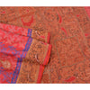Sanskriti Vintage Pink Sarees Pure Silk Hand Beaded Premium Sari Craft Sustainable Fabric