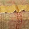 Sanskriti Vintage Cream Sarees 100% Pure Silk Printed Woven Sari Craft Sustainable Fabric