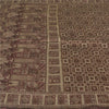 Sanskriti Vintage Brown Sarees 100% Pure Silk Woven Premium Sari Craft Sustainable Fabric